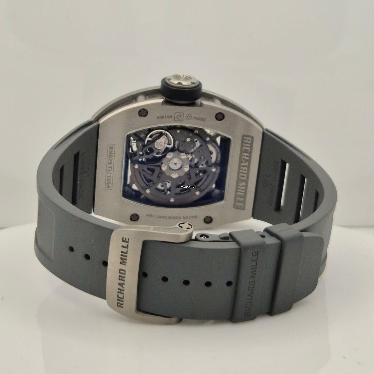 Thumbnail von Richard Mille RM 029 Big Date Titanium 2 Straps Automático Completo