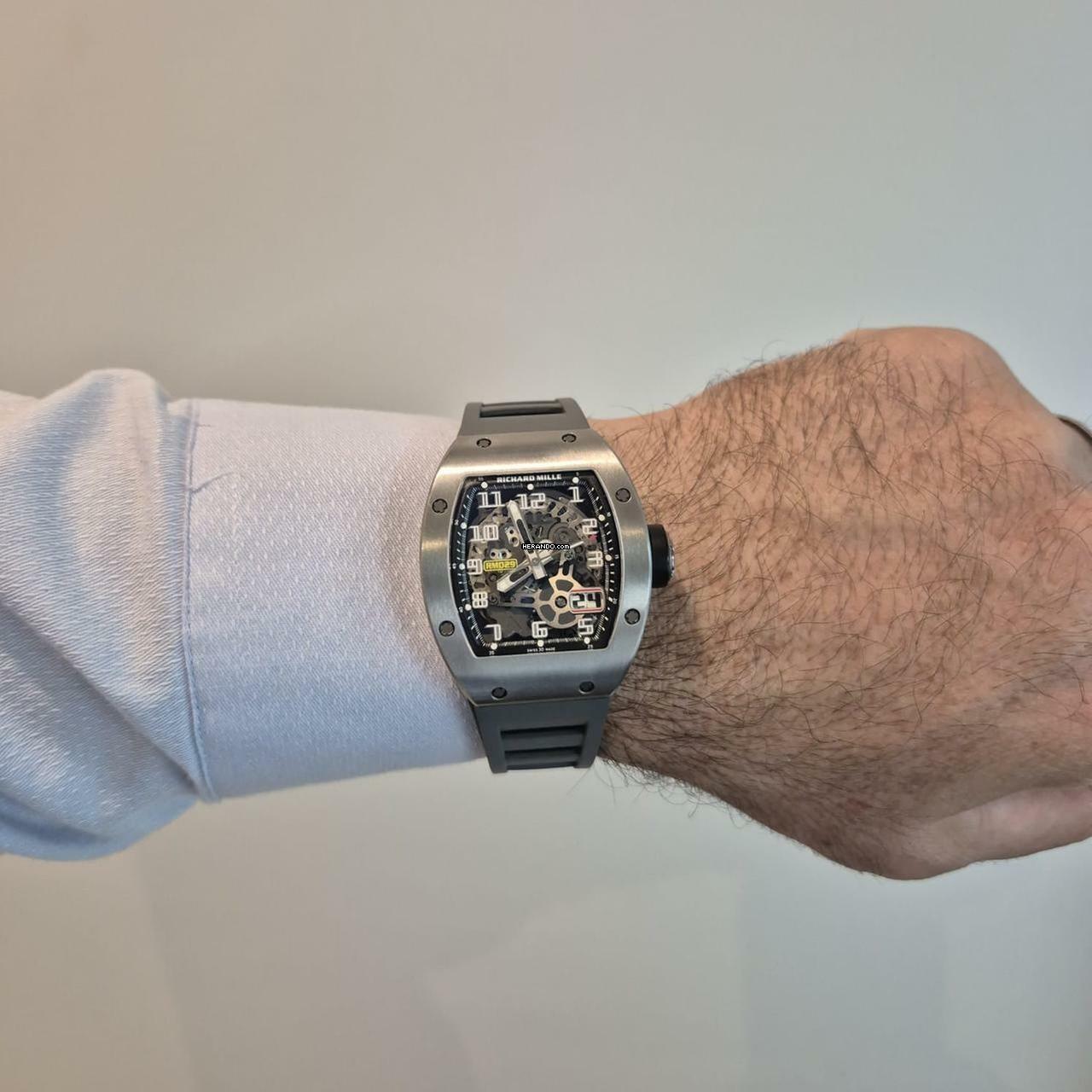 Thumbnail von Richard Mille RM 029 Big Date Titanium 2 Straps Automático Completo