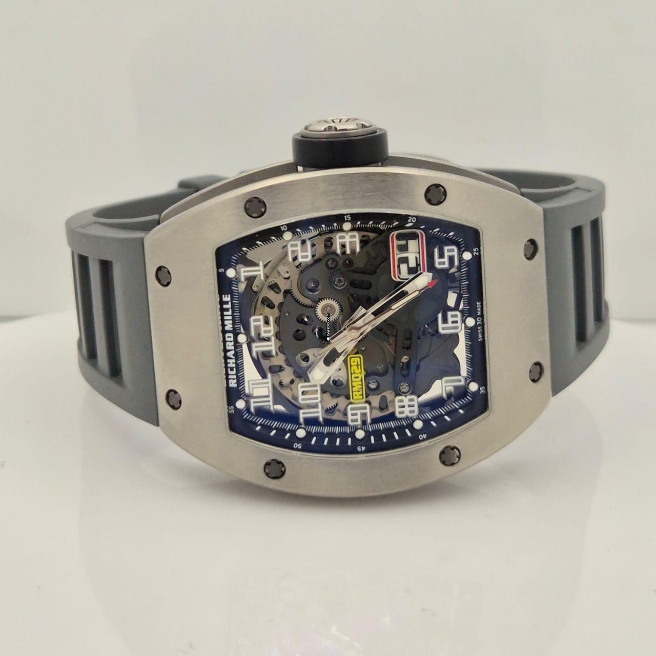 Thumbnail von Richard Mille RM 029 Big Date Titanium 2 Straps Automático Completo