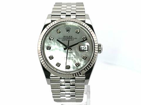  Rolex Datejust 36 Oystersteel / Weißgold 126234 Perlmutt DIA Jubile  