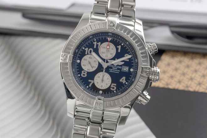  Breitling Super Avenger Chronograph Edelstahl Automatik Ref. A13370 