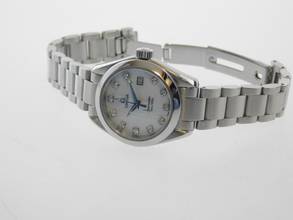 Thumbnail von Omega Seamaster Aqua Terra 150m Stahl Damenuhr im Full Set wie Neu Perlmutt Brillantblatt Neu Zustand