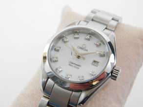 Thumbnail von Omega Seamaster Aqua Terra 150m Stahl Damenuhr im Full Set wie Neu Perlmutt Brillantblatt Neu Zustand