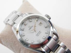 Thumbnail von Omega Seamaster Aqua Terra 150m Stahl Damenuhr im Full Set wie Neu Perlmutt Brillantblatt Neu Zustand