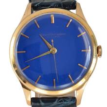 Thumbnail von Girard Perregaux Classic 35MM blue lacquered dial rose gold 18KT Automatic 1950’s </h1>