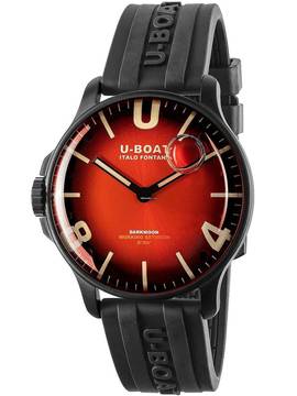  U-Boat 8697/B Darkmoon Red PVD Soleil Herrenuhr 44mm 5ATM 