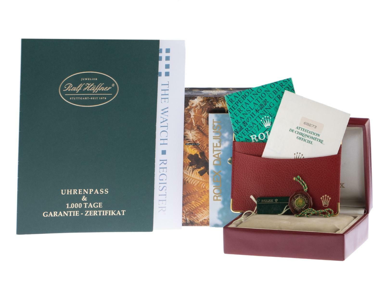 Rolex Datejust 31 Medium Diamanten Ref.68273 1987 Full Set sehr gut Vintage