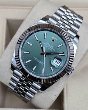  Rolex Datejust 41 41mm 126334-0028 Mint Green Jubilee Unworn/New Condition Full Set 2-2026 