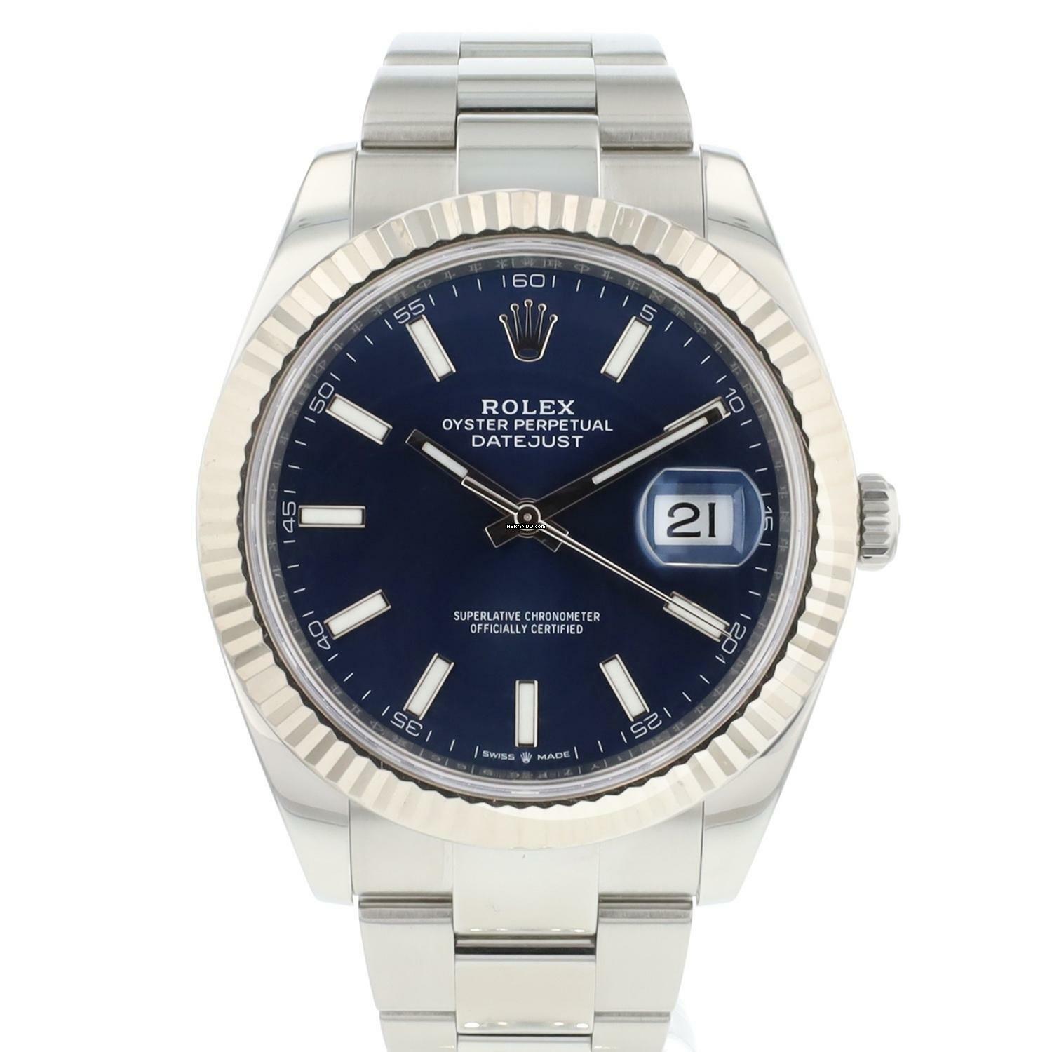 Rolex Datejust 41 Oyster Fluted Blue Dial </h1>