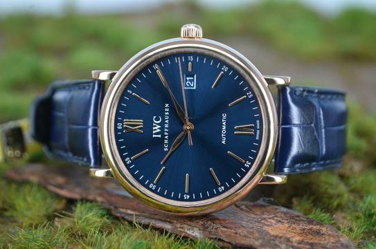 IWC Portofino Automatic 40 Automatic 18kt. Rosègold Blue Dial B&P IW356522 </h1>