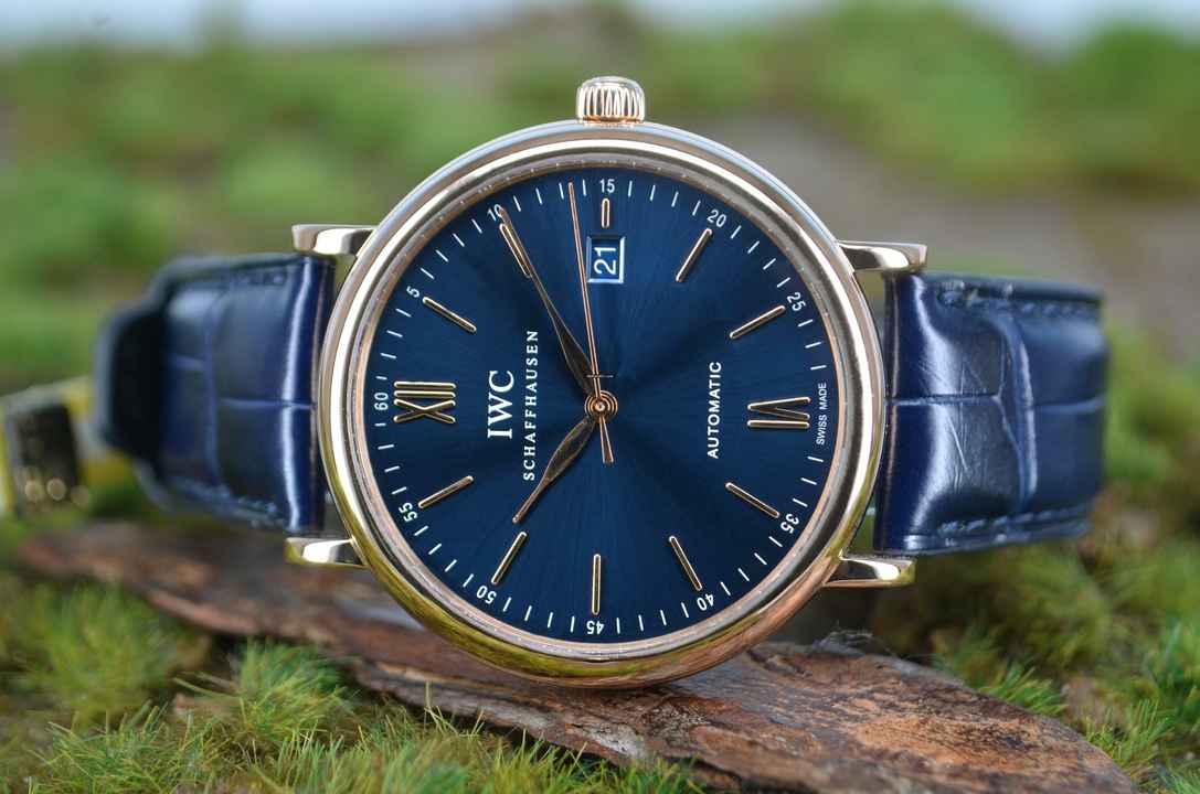  IWC Portofino Automatic 40 Automatic 18kt. Rosègold Blue Dial B&P IW356522 </h1> 