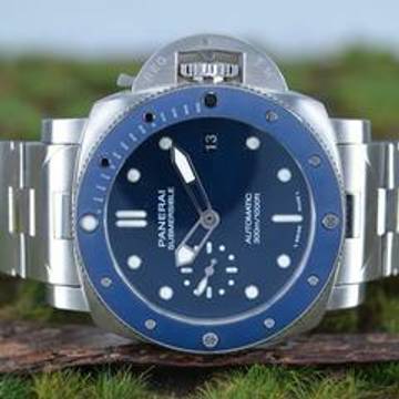 Panerai Submersible 42mm Blu Notte Herrenuhr Ref. PAM02068 </h1>
