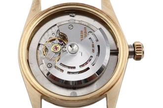 Thumbnail von Rolex Oyster Perpetual Date 18k Gold Damenuhr Ref.6624 vintage Klassiker