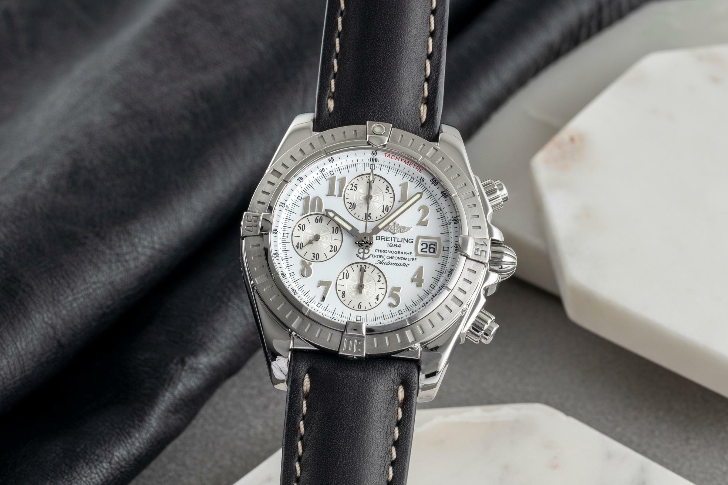  Breitling Chronomat Evolution Chronograph Stahl Automatik Herrenuhr Ref. A13356 