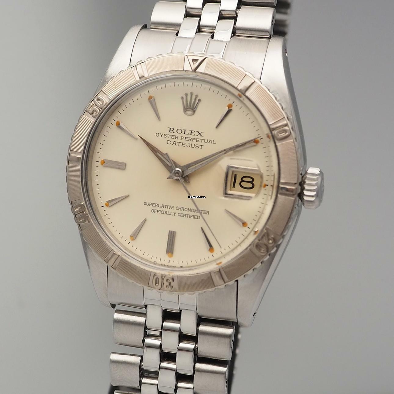 Rolex Datejust Turn-O-Graph 36 Turnograph Thunderbird 6609 Stahl/Jubilee orig.Box