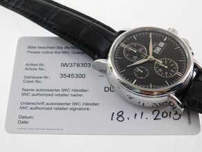 Thumbnail von IWC Portofino Chronograph Edelstahl Tag / Datum mit Papieren und Faltschließe