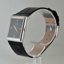 Thumbnail von Piaget Tank ultra-thin 9150 Factory black diamonds indexes white gold 18KT </h1>