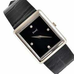  Piaget Tank ultra-thin 9150 Factory black diamonds indexes white gold 18KT </h1> 