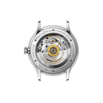  Meistersinger Edition 24H Herrenuhr Automatik - Sonnenschliff Stahlblau mit Gold ED-PM99-24H 