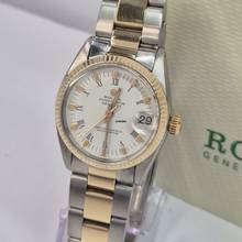 Thumbnail von Rolex Datejust 31 Ouro Branco & Aço 31mm Vintage Automático Completo