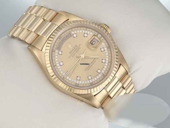  Rolex Day-Date 36 36mm 18238 Gelbgold 750 Diamanten Automatik 18kt Yellow Gold President-band Chronometer Oyster </h1> 