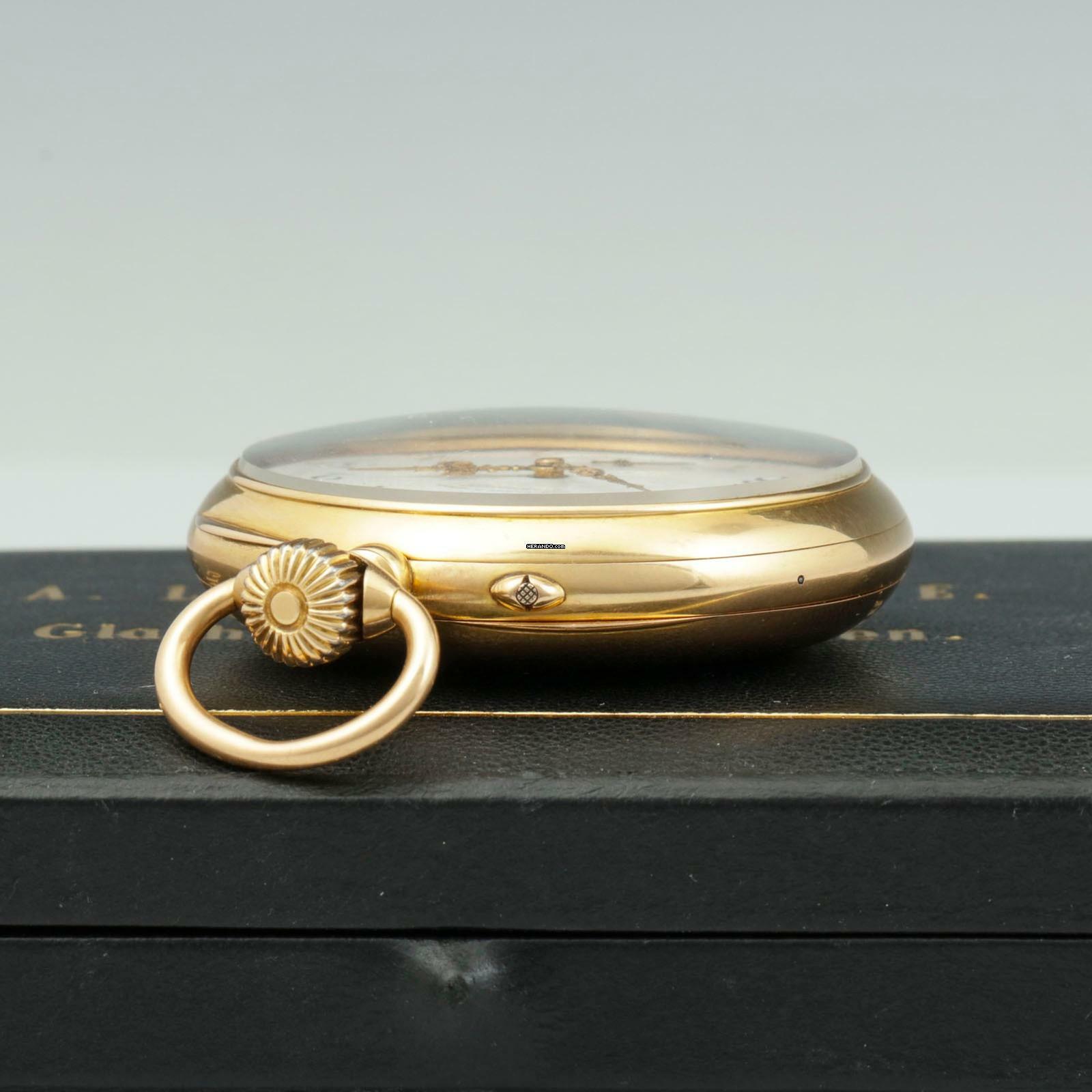 Thumbnail von A. Lange & Söhne Grosse Lange 1 18k Gold Qualität 1A Taschenuhr mit Zertifikat u. Etui 1890 Grosses kal. 45 Werk Gewicht 109g. </h1>