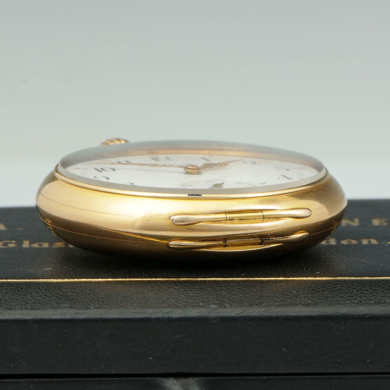Thumbnail von A. Lange & Söhne Grosse Lange 1 18k Gold Qualität 1A Taschenuhr mit Zertifikat u. Etui 1890 Grosses kal. 45 Werk Gewicht 109g. </h1>