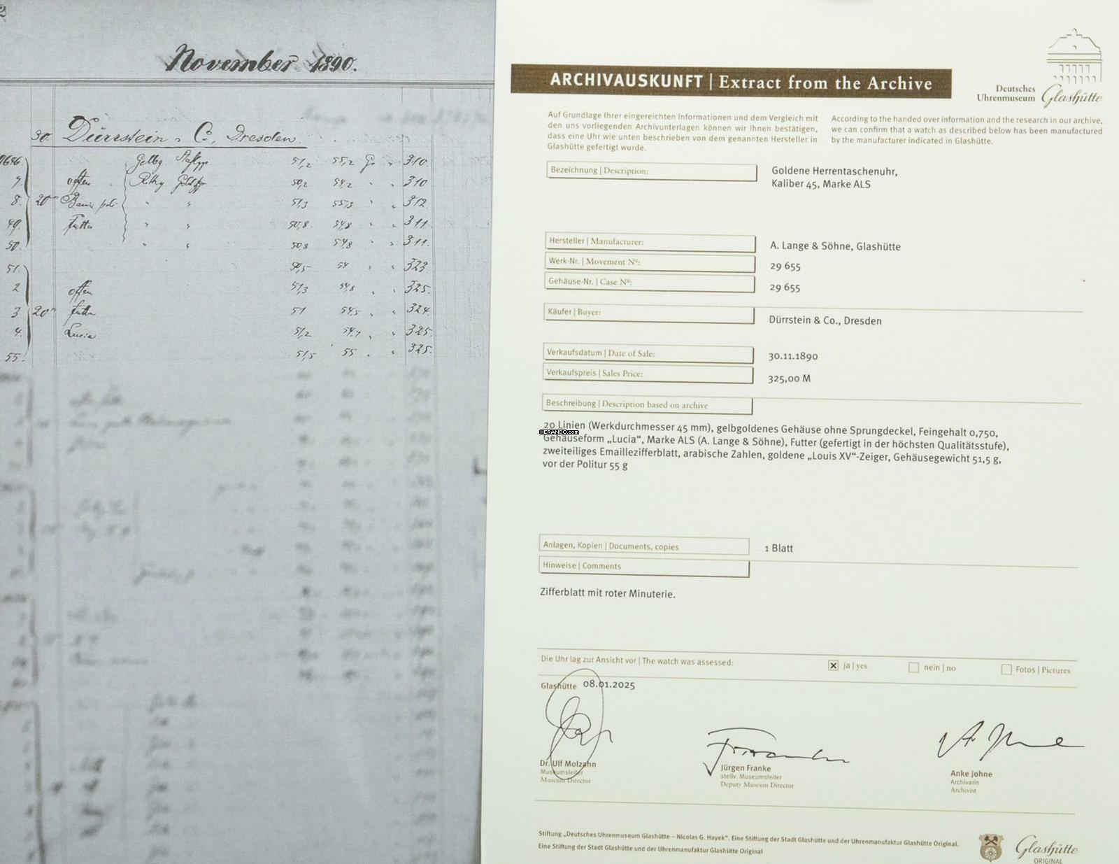 Thumbnail von A. Lange & Söhne Grosse Lange 1 18k Gold Qualität 1A Taschenuhr mit Zertifikat u. Etui 1890 Grosses kal. 45 Werk Gewicht 109g. </h1>