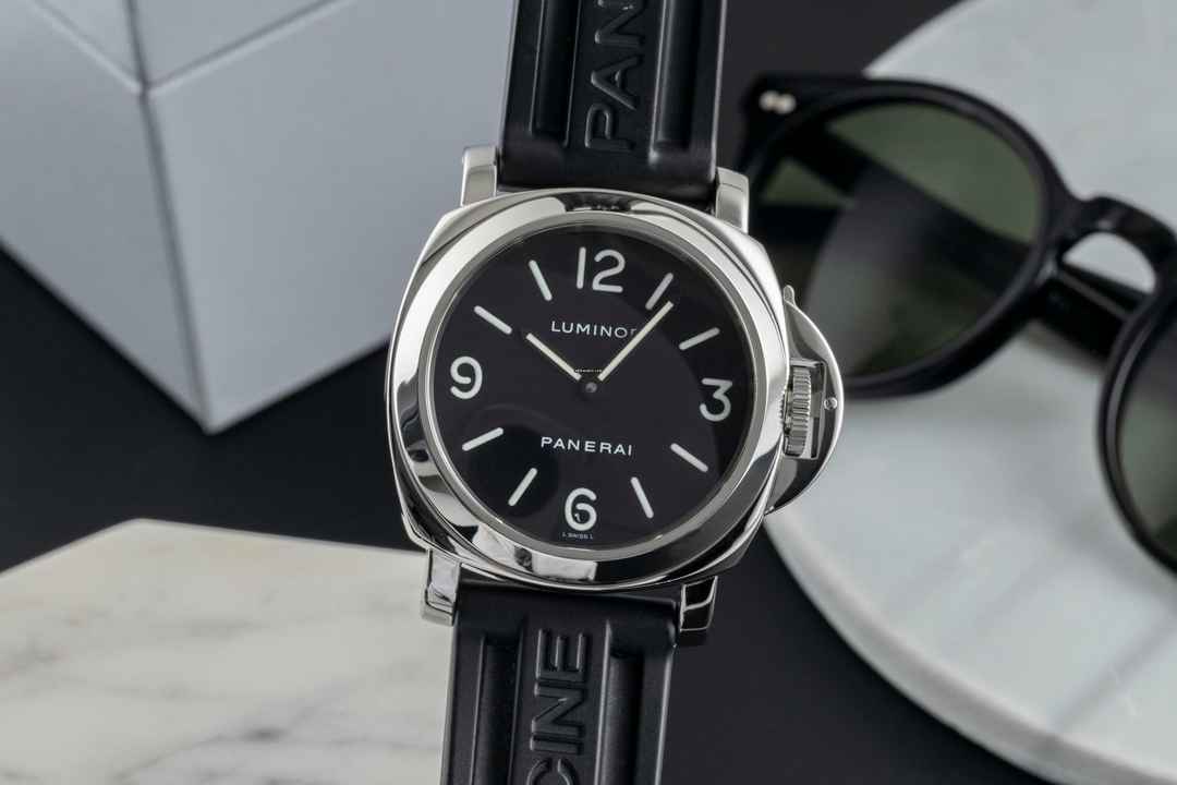  Panerai Luminor Base Handaufzug Edelstahl Herrenuhr Ref. PAM00112  