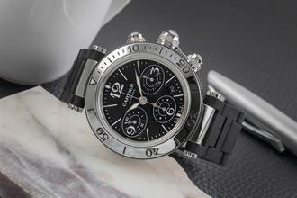 Thumbnail von Cartier Pasha Seatimer Chronograph Datum Stahl Automatik Ref. W31088U2