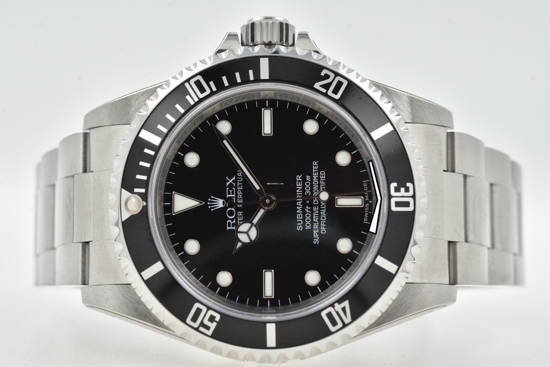 Rolex Submariner (No Date) 4-Liner 14060M - LC100 Stickered Stickers Rehaut Full Set </h1>
