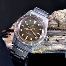 Thumbnail von Rolex Submariner (No Date) 6205 Tropical brown gilt dial with radium indexes Full Set 1955