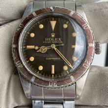 Thumbnail von Rolex Submariner (No Date) 6205 Tropical brown gilt dial with radium indexes Full Set 1955