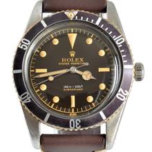 Thumbnail von Rolex Submariner (No Date) “James Bond” 6536-1 Tropical gilt radium dial TOP Condition 1957 </h1>