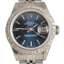 Thumbnail von Rolex Lady-Datejust 69174 Ladies 26MM blue dial diamond bezel </h1>