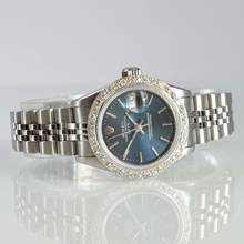 Thumbnail von Rolex Lady-Datejust 69174 Ladies 26MM blue dial diamond bezel </h1>