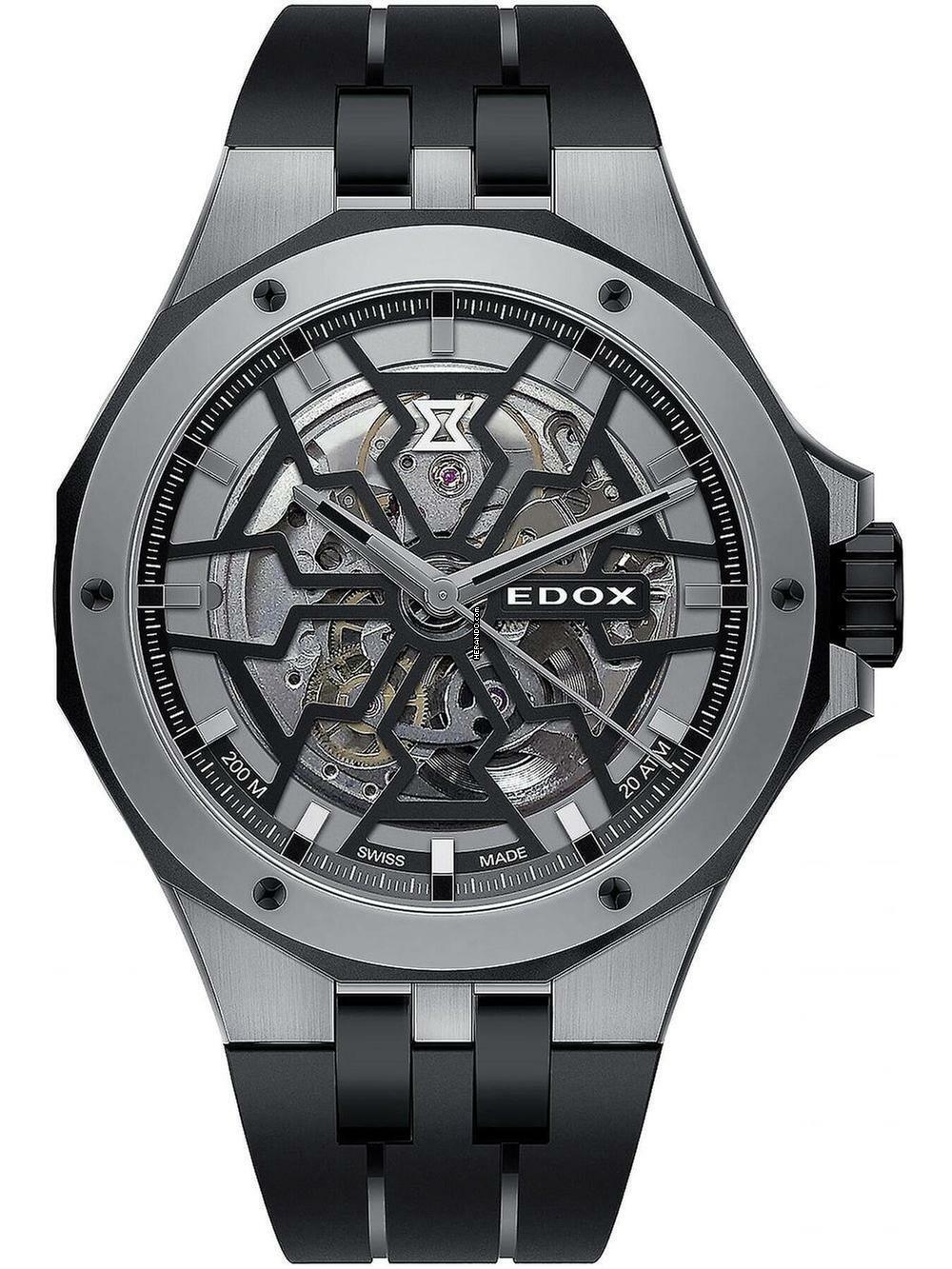  Edox 85303-357GN-NGN Delfin Mecano Automatik Herrenuhr 43mm 20ATM  