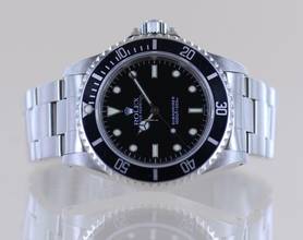 Thumbnail von Rolex Submariner (No Date) 14060 No-Date 2-Liner Swiss Only SL Oysterband 1999 Taucher B+P </h1>