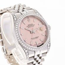 Thumbnail von Rolex Datejust 36 ICED OUT Pink – 1,66 Carat Diamonds aft. Mrkt. – 116200 – like NEW – 2016 Full