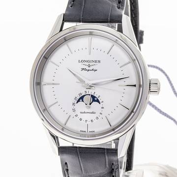  Longines Heritage Moonphase Automatic 38.5 Mm White – L4.815.4.72.2 – NEW & UNWORN – 07/25 Full 