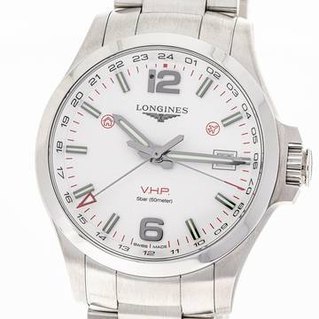  Longines Conquest Gmt 43 White – L37284766 – NEW & UNWORN – 07/25 Full Set  
