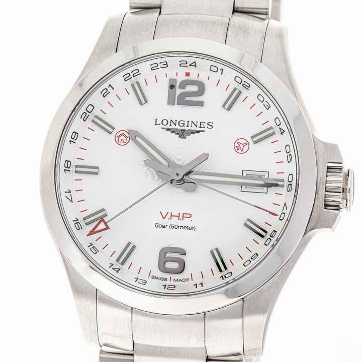  Longines Conquest Gmt 43 White – L37284766 – NEW & UNWORN – 07/25 Full Set  