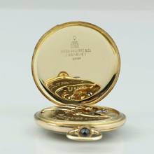 Thumbnail von Patek Philippe 18k Art Deco Frackuhr mit Saphir Crone Taschenuhr 1920 schöner Zustand