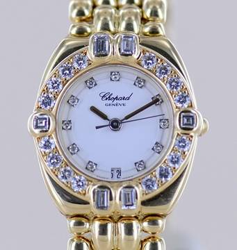  Chopard Gstaad Lady Factory Diamond 1,19 CT Luxus Uhr 18K Gold B+P rar </h1> 