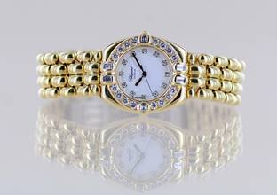 Thumbnail von Chopard Gstaad Lady Factory Diamond 1,19 CT Luxus Uhr 18K Gold B+P rar </h1>