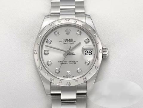  Rolex Datejust 31 31mm Medium 178344 2017 Stahl Weissgold 750 Diamanten Automatik Stainless Steel 18kt White Gold Oyster-band Chronometer  