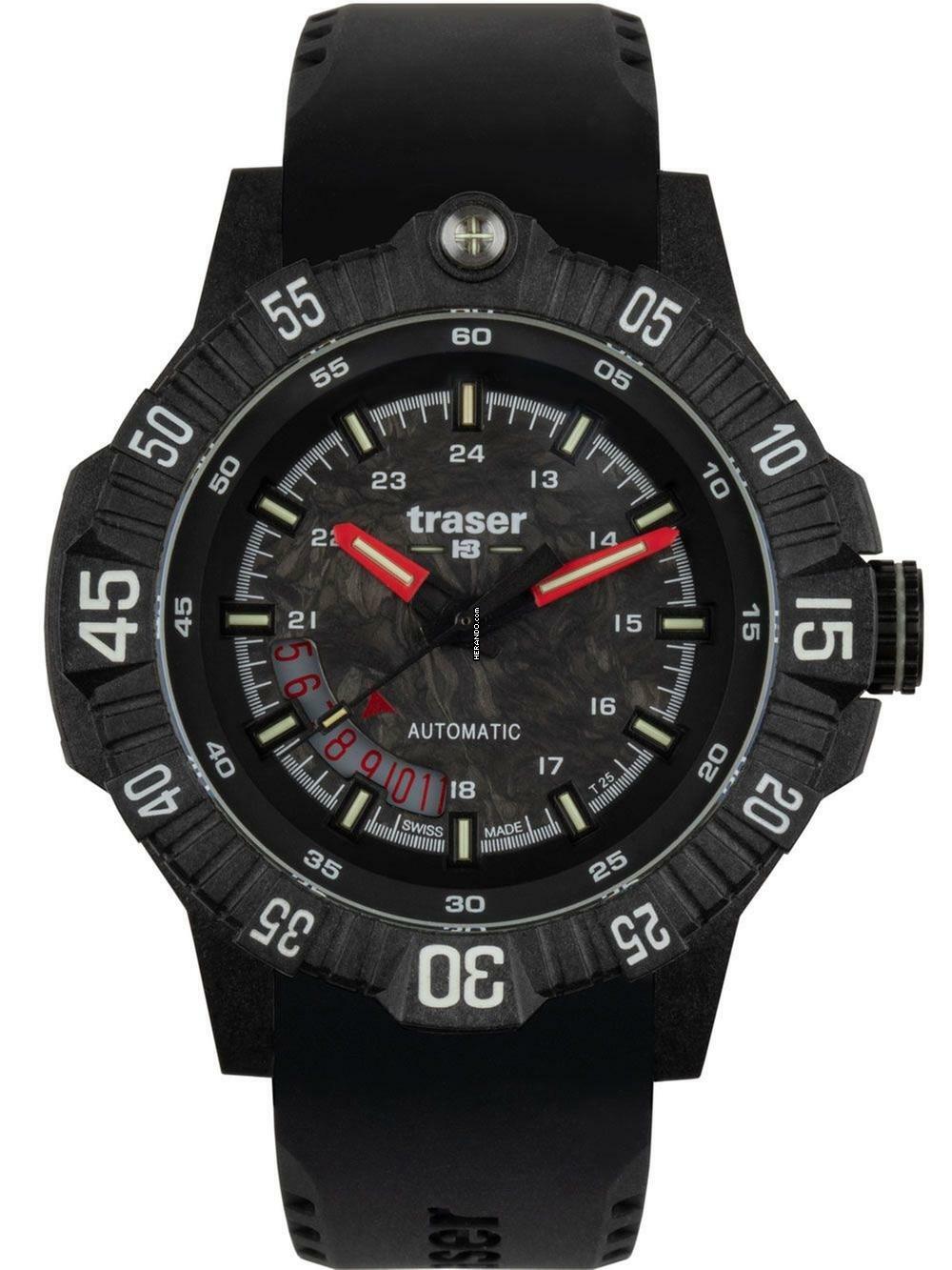 Traser H3 110961 Herrenuhr P99 A Tactical Carbon 46mm 20ATM