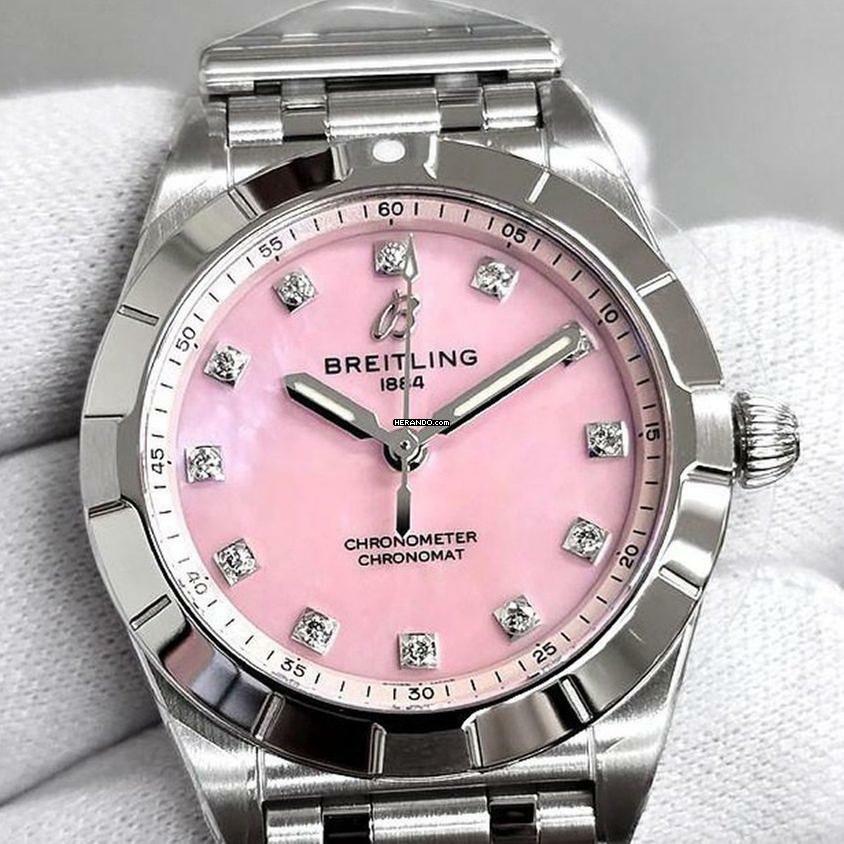  Breitling Chronomat 28 Ladies Pink NEW FULL SET 
