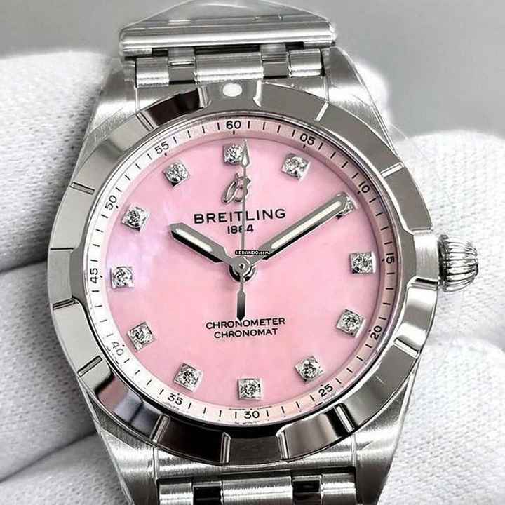  Breitling Chronomat 28 Ladies Pink NEW FULL SET 