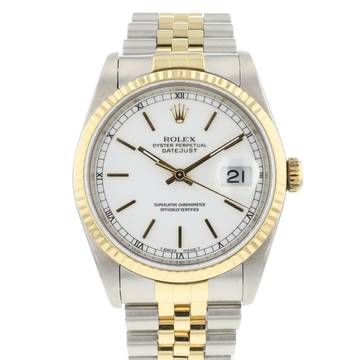  Rolex Datejust 36 Steel Gold Jubilee Fluted White Dial </h1> 